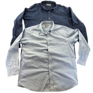 2 Duluth Trading Co Mens Shirt 2XLT Lot Of Two Long Sleeve Trim Fit Long Sleeve